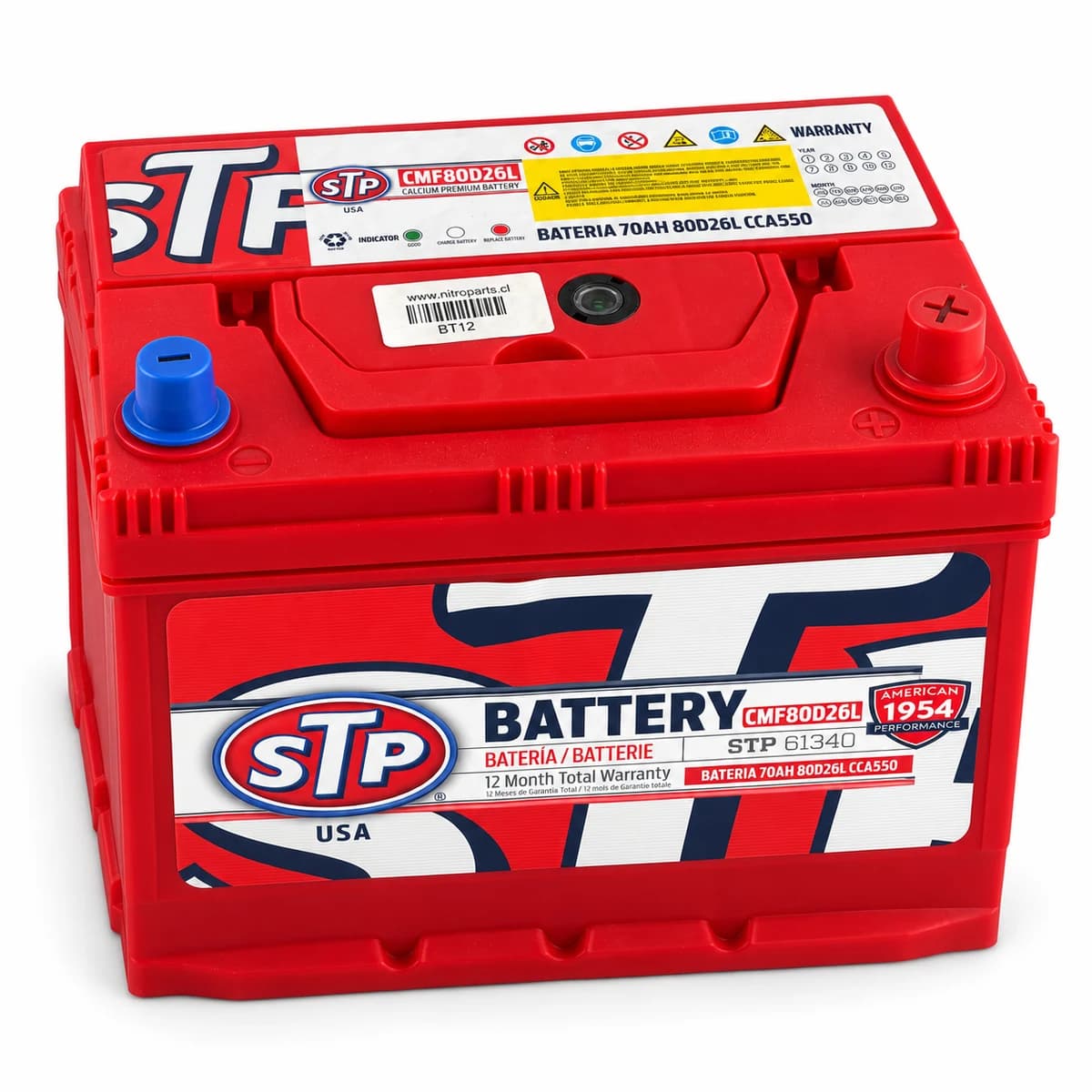 BATERIA 70AH 80D26L CCA550 (- +) L260-AN175-AL220 STP - vista principal