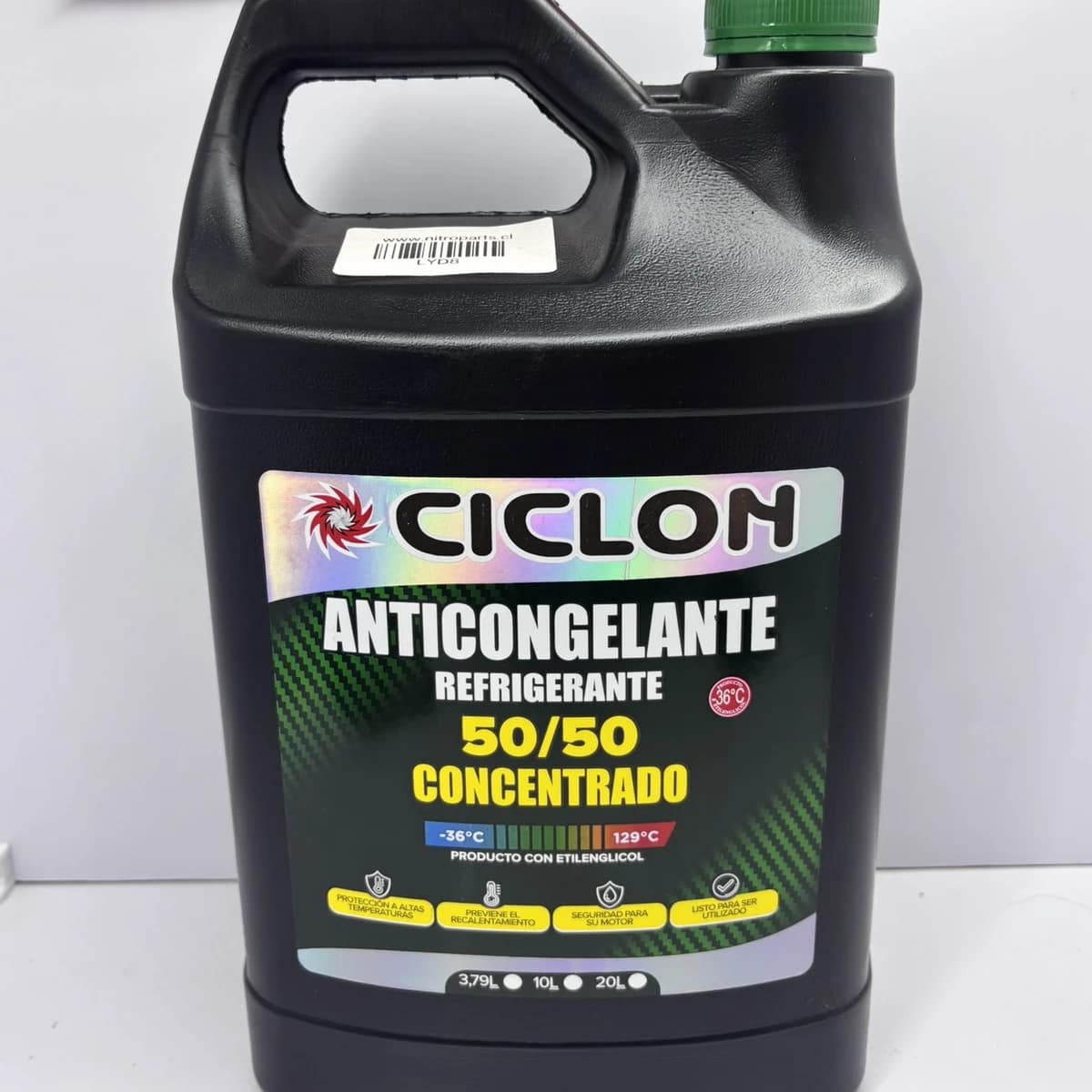 COOLANT REFRIGERANTE 50/50 ADITIVO ANTICONGELANTE CONCENTRADO 3,79 LTS. VERDE - vista principal